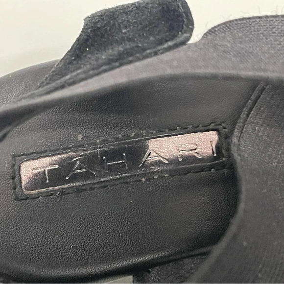 Tahari Black Wedge Platform Sandals Size 6 M - Picture 10 of 15